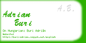 adrian buri business card